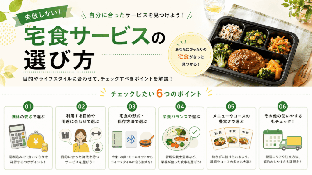 宅食サービスの選び方