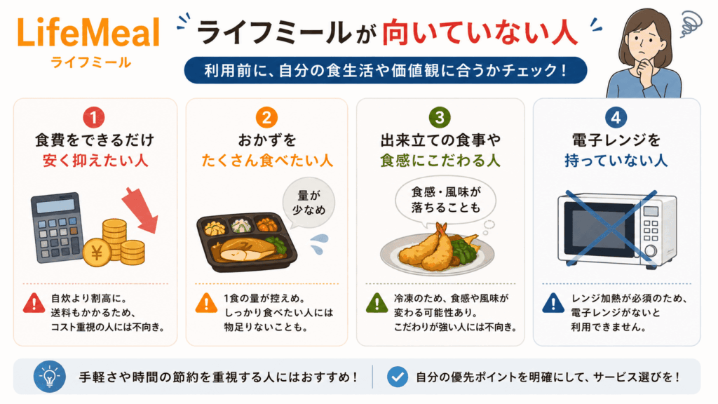 ライフミールが向いていない人