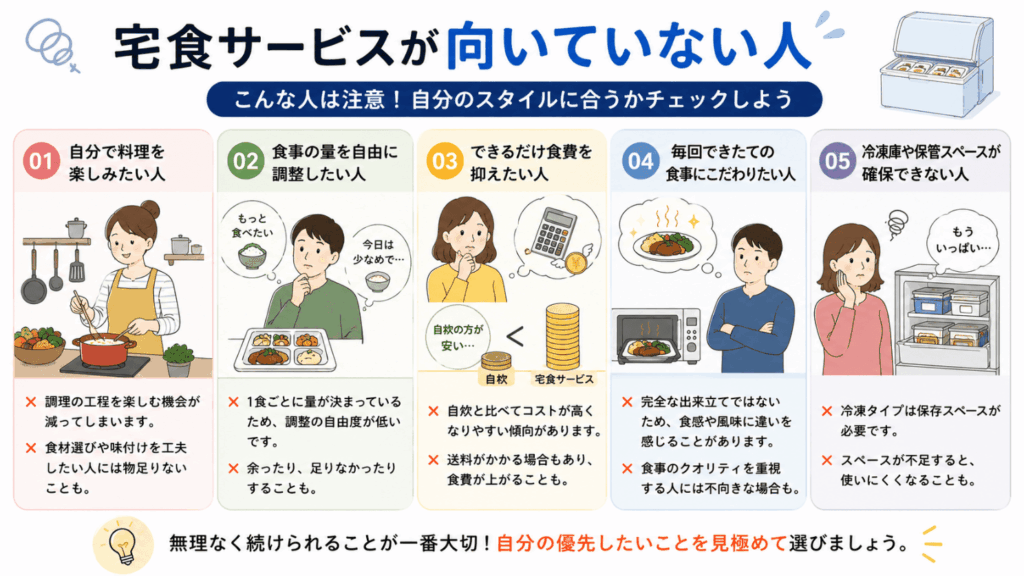 宅食サービスが向いていない人