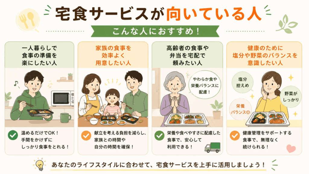 宅食サービスが向いている人