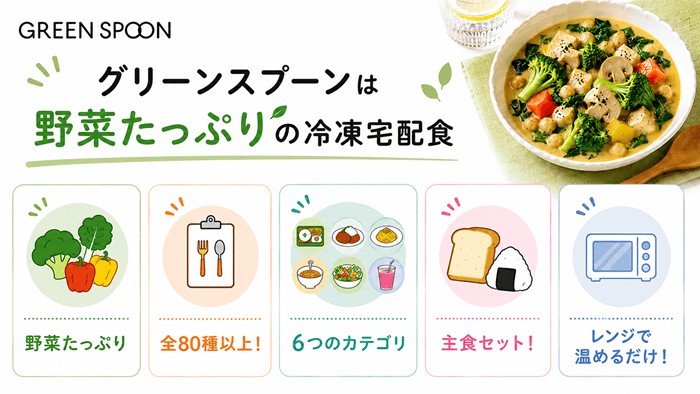 グリーンスプーンは野菜たっぷりの冷凍宅配食