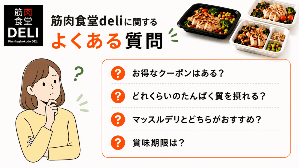 筋肉食堂deliに関するよくある質問