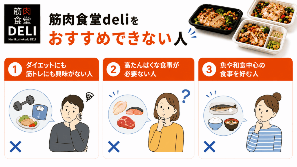 筋肉食堂deliをおすすめできない人