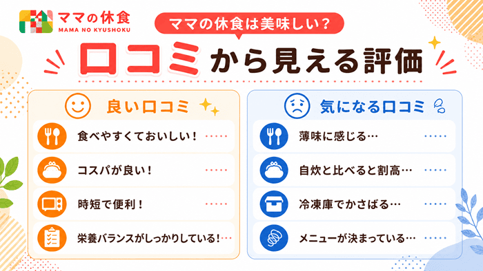 ママの休食は美味しい？口コミから見える評価