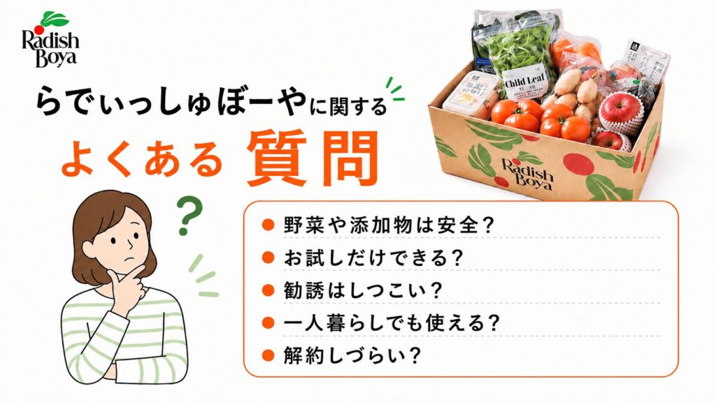 らでぃっしゅぼーやに関するよくある質問