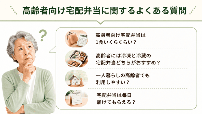 高齢者向け宅配弁当に関するよくある質問