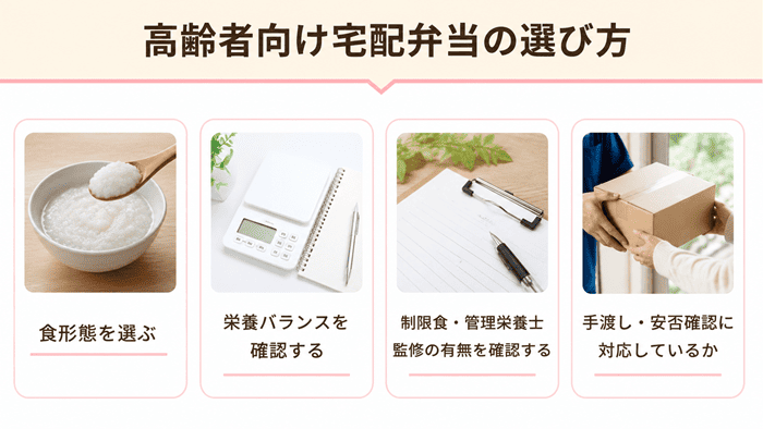 高齢者向け宅配弁当の選び方