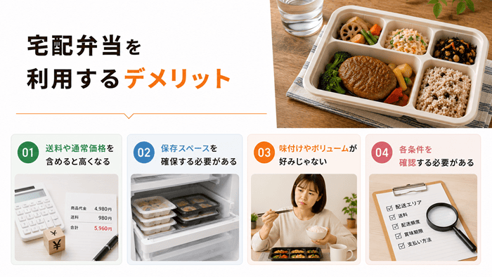 宅配弁当を利用するデメリット