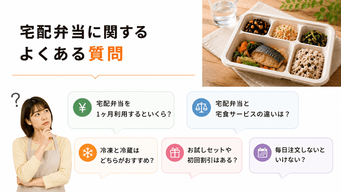 宅配弁当に関するよくある質問