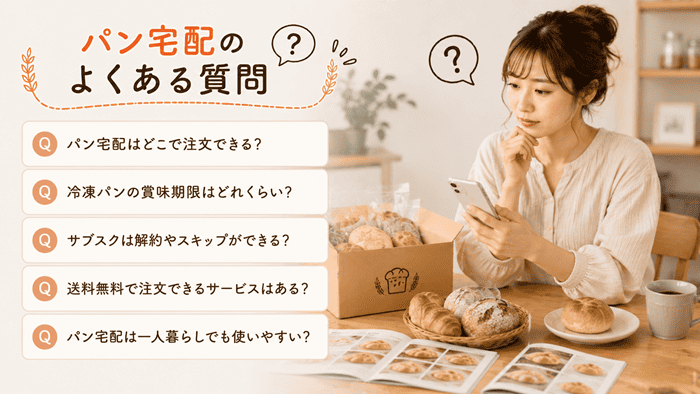 パン宅配のよくある質問