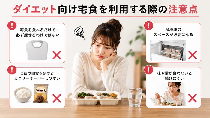 ダイエット向け宅食を利用する際の注意点