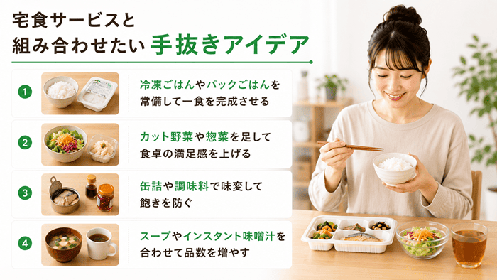 宅食サービスと組み合わせたい手抜きアイデア