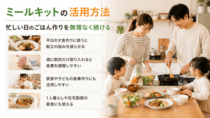 ミールキットの活用方法｜忙しい日のごはん作りを無理なく続ける
