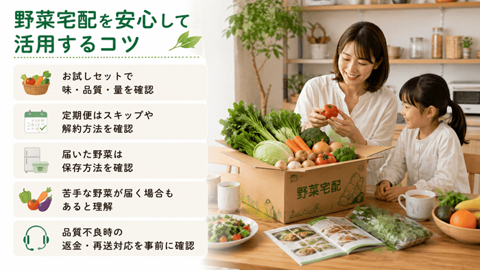 野菜宅配を安心して活用するコツ