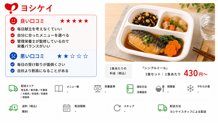 ヨシケイのシンプルミール