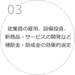 従業員の雇用、設備投資、新商品・サービスの開発など補助金・助成金の効果的選定